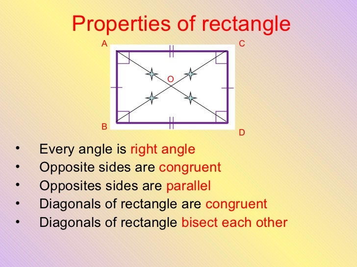 4 properties of a rectangle