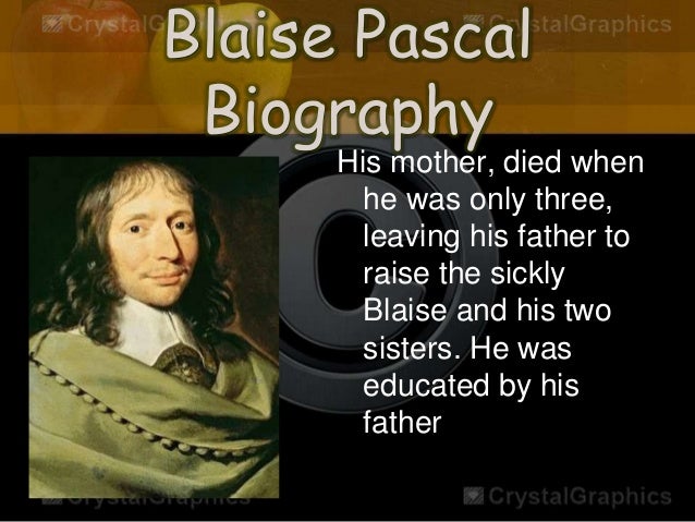 Blasie Pascal Contributions To Mathematics
