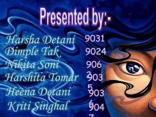 Harsha Detani    9031
Dimple Tak       9024
Nikita Soni      906
Harshita Tomar   2
                 903
                 5
Heena Detani     903
Kriti Singhal    6
                 904
 