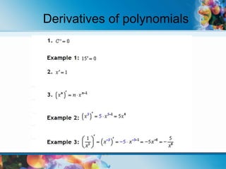 Derivatives of polynomials
 