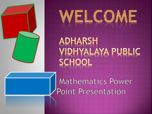 Maths presentation | PPT