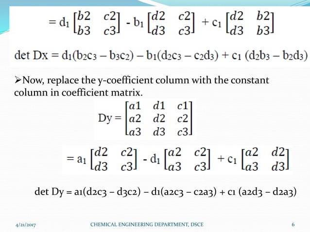 CRAMER’S RULE | PPTX | Chemistry | Science