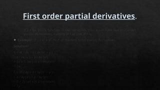 Comprehensive Guide to Partial Derivatives and Their Applications in ...