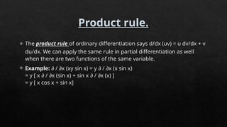 Comprehensive Guide to Partial Derivatives and Their Applications in ...