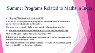 Maths programs | PPTX