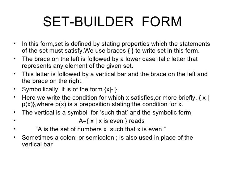 maths project on sets form set
