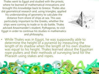 Foundations of Physics: Thales and Euclid