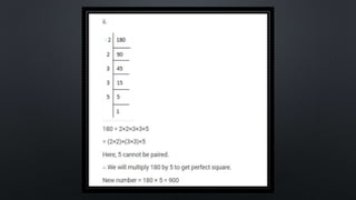 SQUARES AND SQUARE ROOT Class 8 chapter 6 exercise  6.3