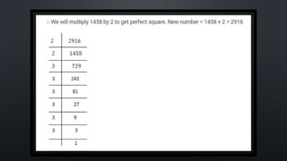 SQUARES AND SQUARE ROOT Class 8 chapter 6 exercise  6.3