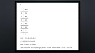 SQUARES AND SQUARE ROOT Class 8 chapter 6 exercise  6.3