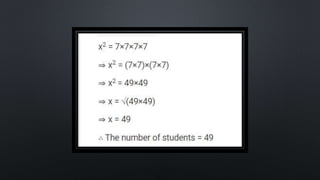 SQUARES AND SQUARE ROOT Class 8 chapter 6 exercise  6.3