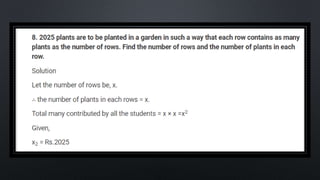 SQUARES AND SQUARE ROOT Class 8 chapter 6 exercise  6.3