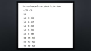 SQUARES AND SQUARE ROOT Class 8 chapter 6 exercise  6.3