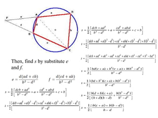 Then, find s by substitute e
and f.
 