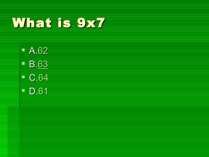 Maths quiz