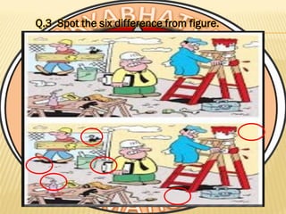 Q.3 Spot the six difference from figure.
 