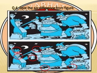 Q.4 Spot the six difference from figure.
 