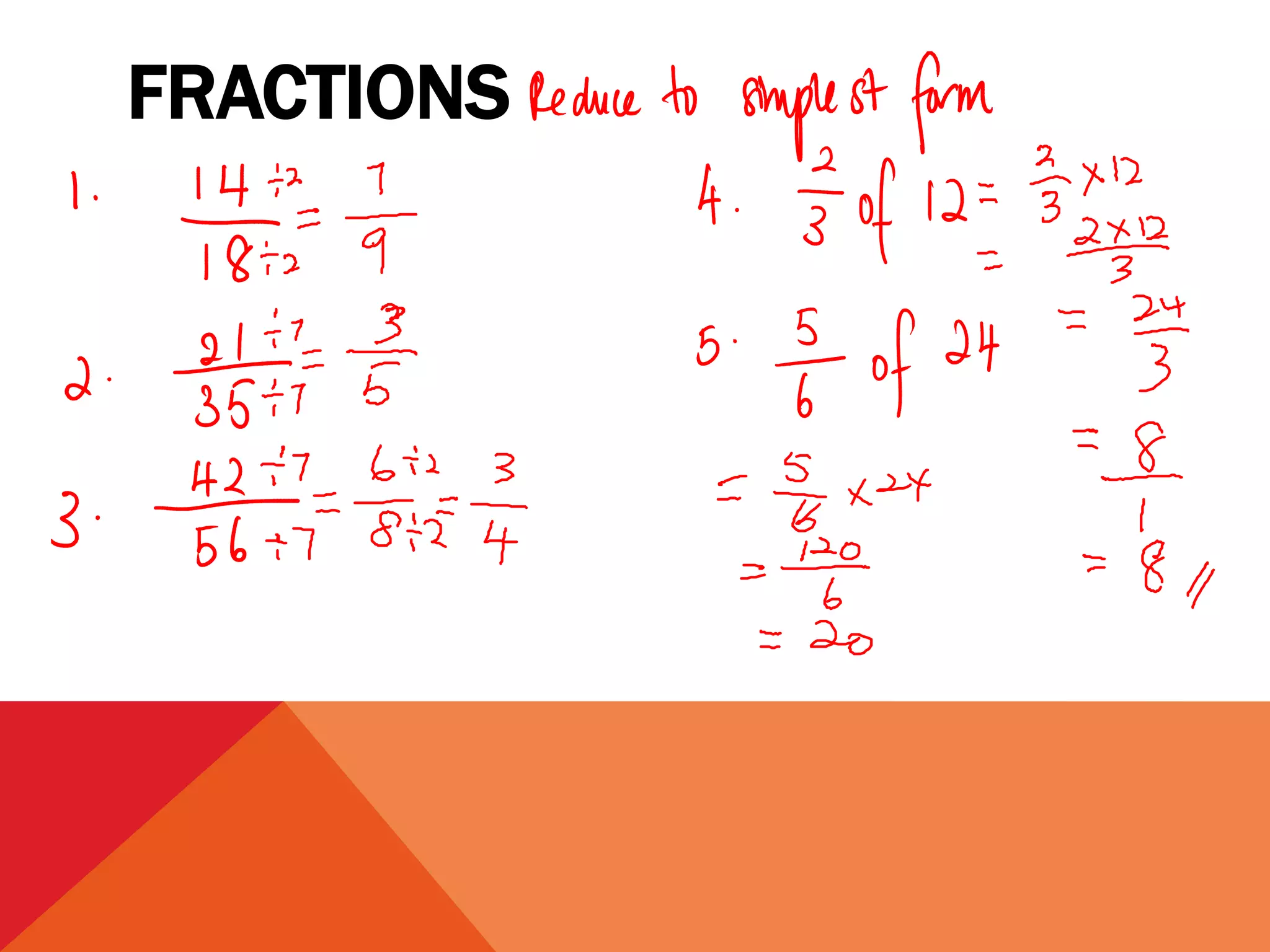 FRACTIONS
 