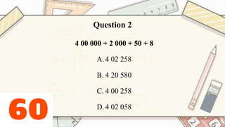 Maths Quiz Class 4 Pptx Maths Quiz Class 4 Pptx