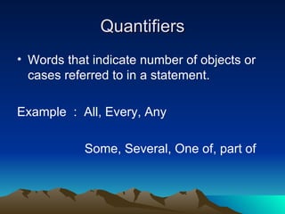 Quantification Mathematics Examples Mathematical Reasoning | PPT