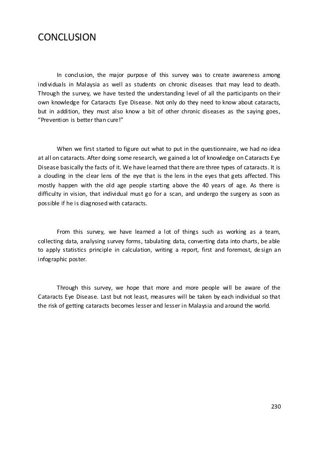 Example of conclusion in statistics image