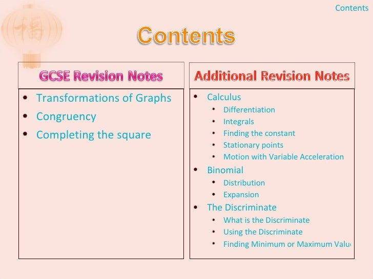Maths Revision Gcse And Additional Notes Maths Revision Gcse And Additional Notes