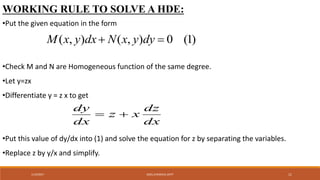 Formulation Of First Order Linear And Nonlinear 2nd Order Differentia