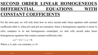 formulation of first order linear and nonlinear 2nd order differential ...