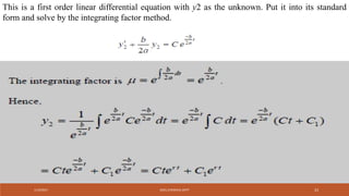 formulation of first order linear and nonlinear 2nd order differential ...
