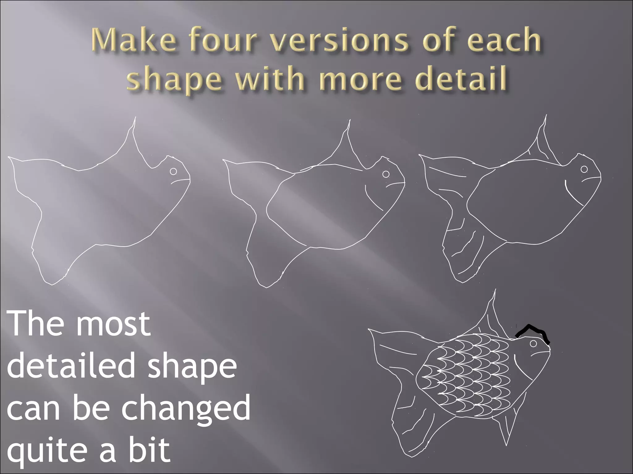 The most 
detailed shape 
can be changed 
quite a bit 
 