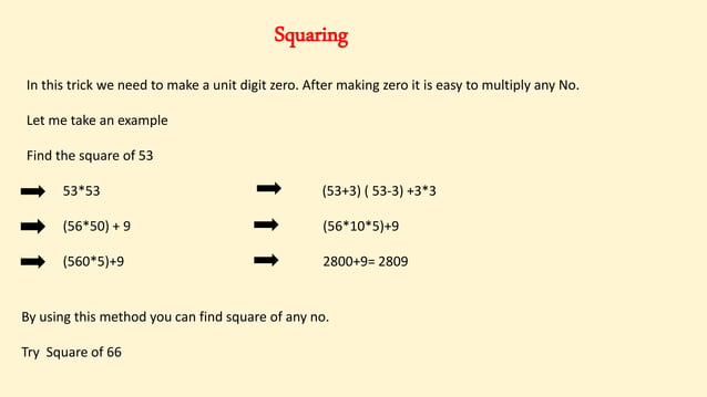 Maths Short Tricks : How to multiply & find square of any two digit ...