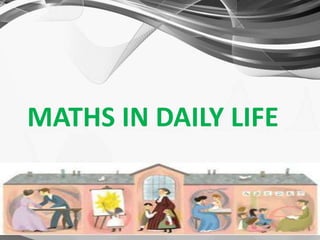 MATHS IN DAILY LIFE
 