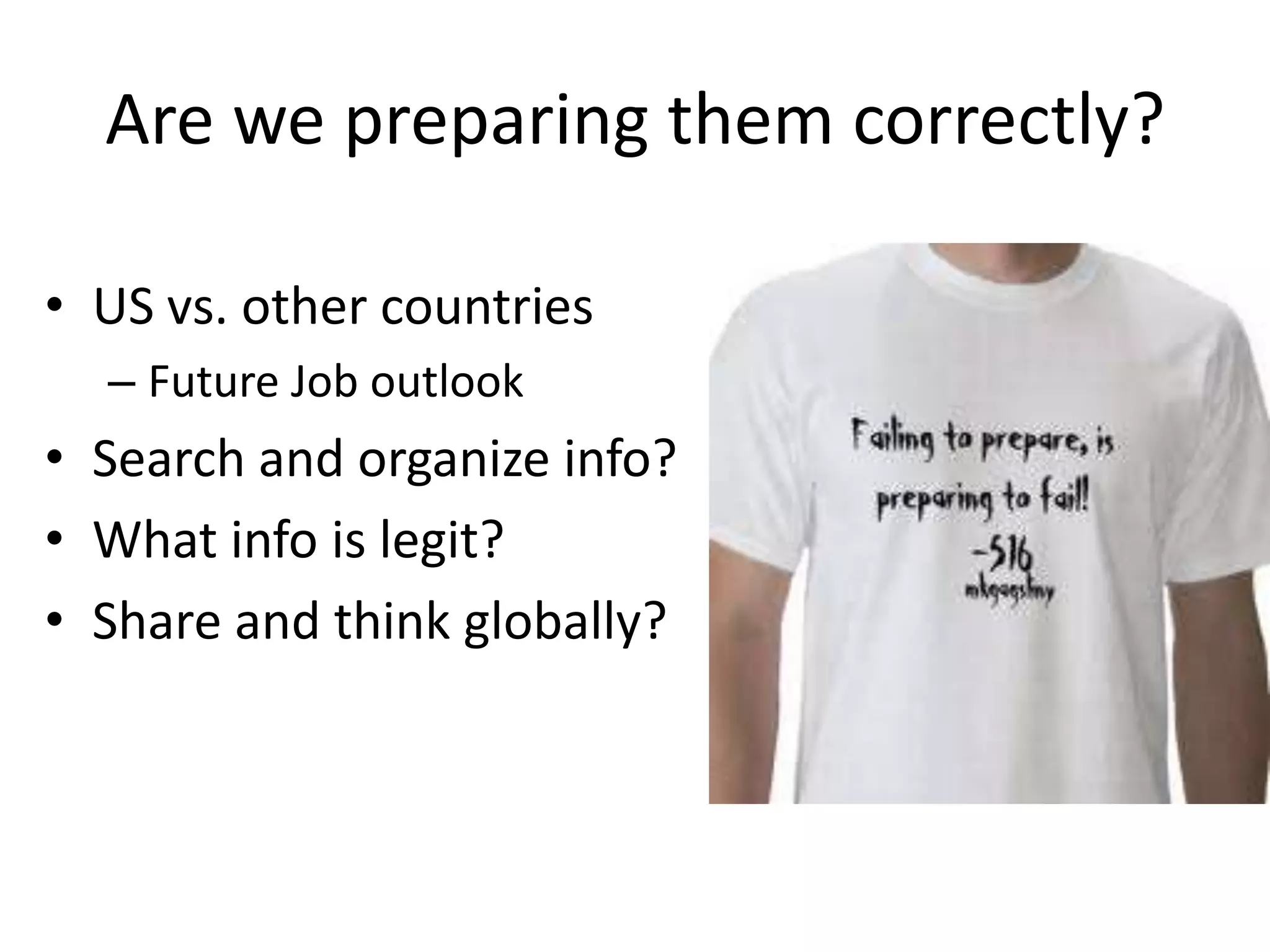 To assist every student in crossing the digital divide by ensuring that every student is technology literate by the time the student finishes the eighth grade, regardless of the student's race, ethnicity, gender, family income, geographic location, or disability.	-- No Child Left Behind, Title II, Part D