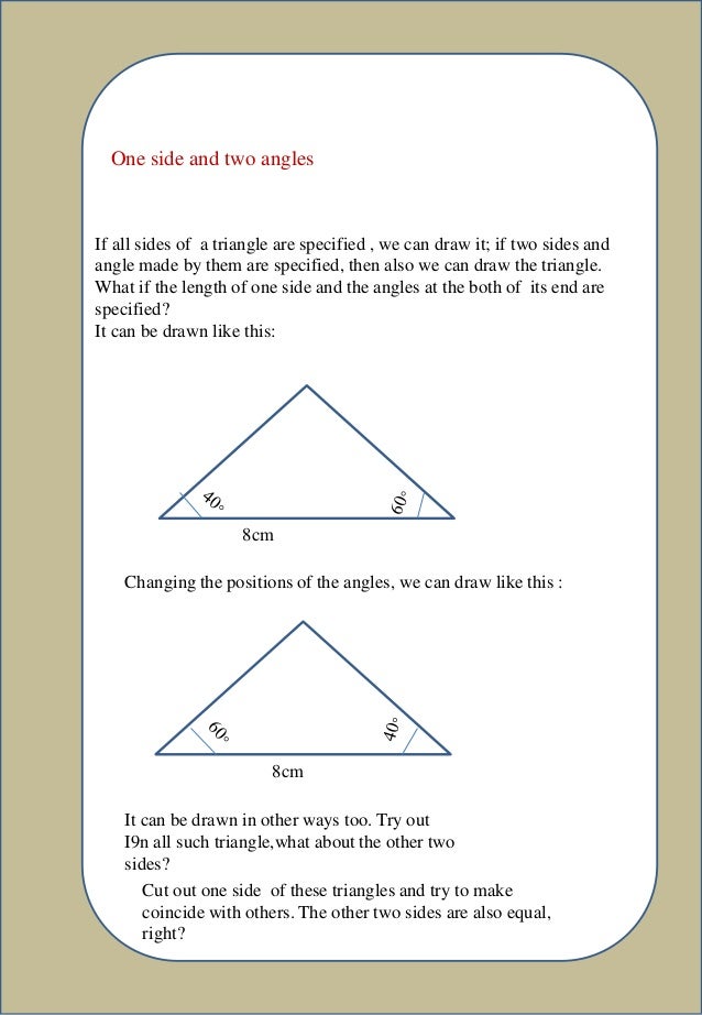 Equal triangles
