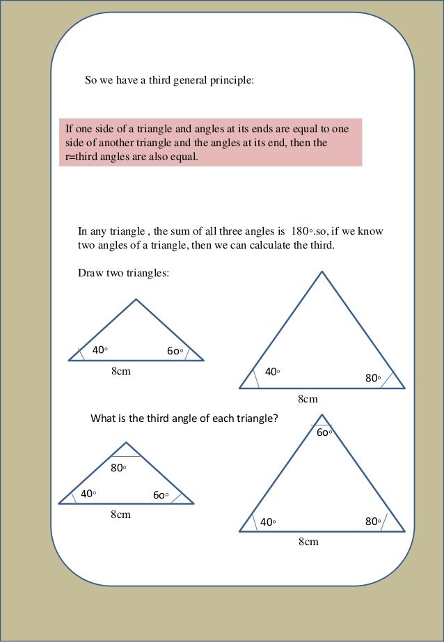 Equal triangles