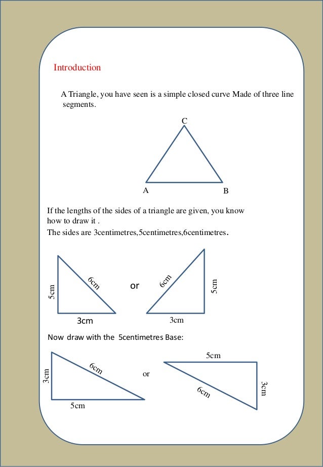 Equal triangles