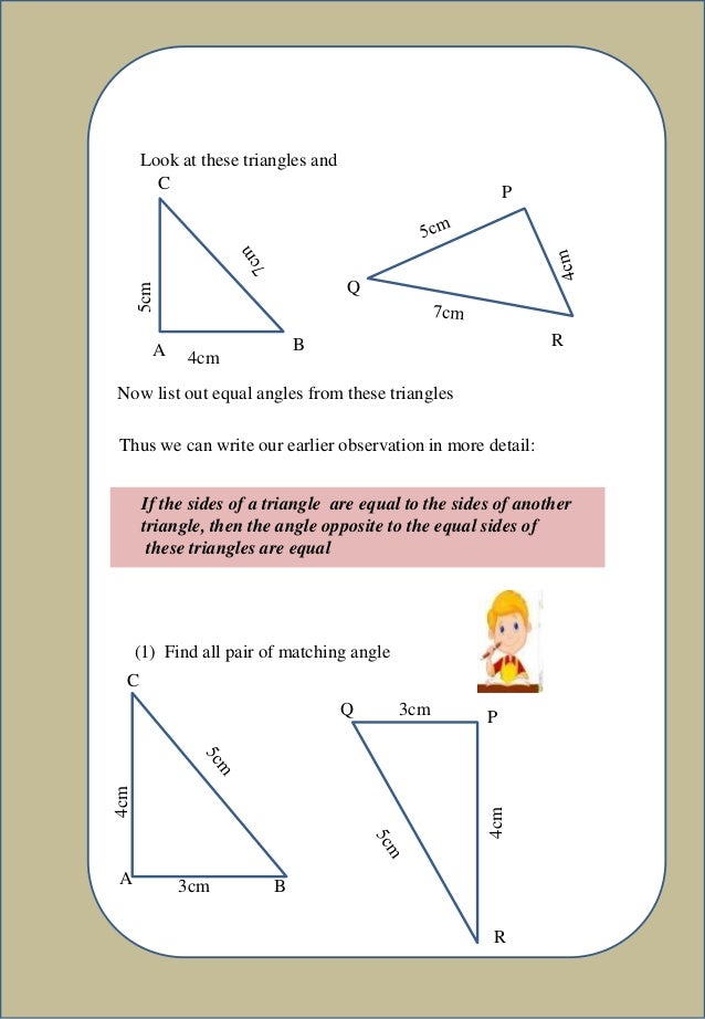 Equal triangles