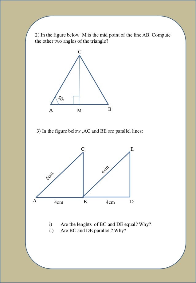 Equal triangles