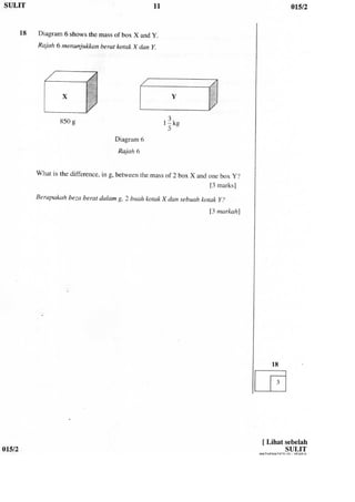Maths Trial Exam Upsr Pahang08 K2