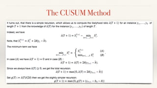 The CUSUM Method 
 