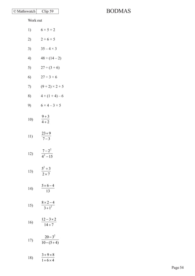 Maths Higher worksheets | PDF