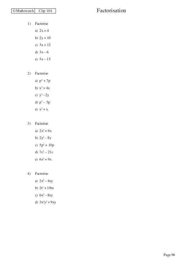 maths higher worksheets