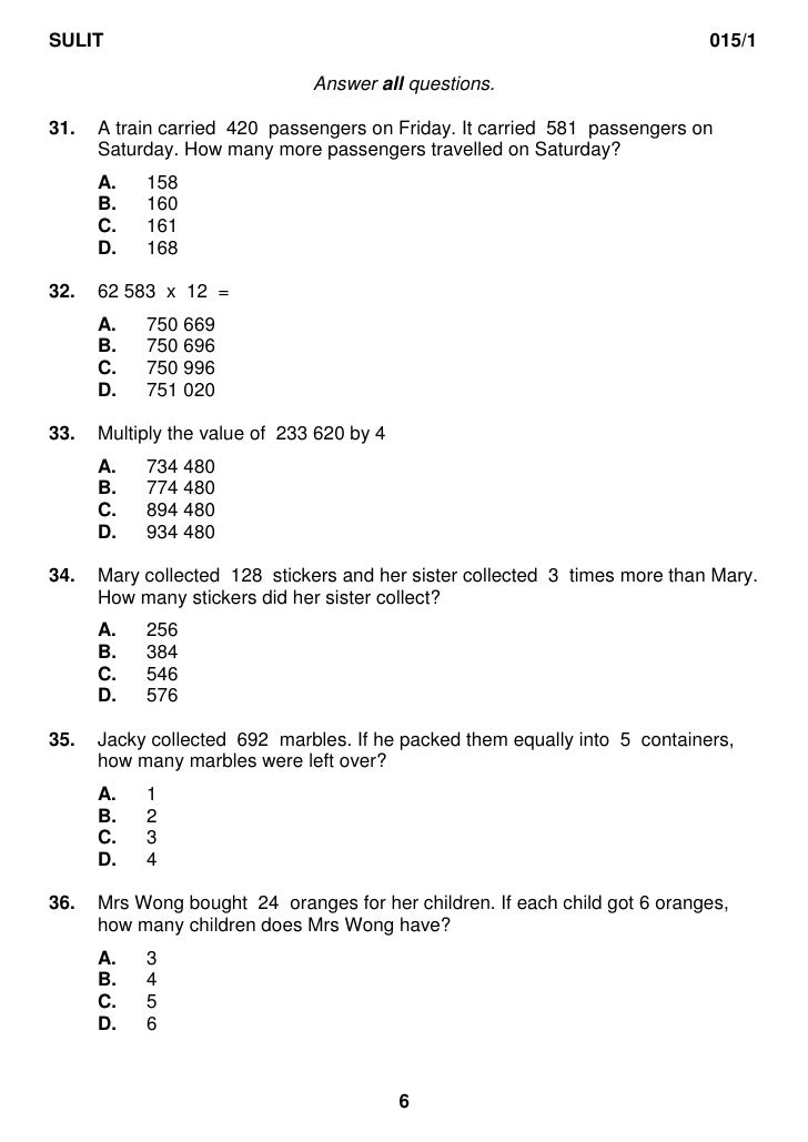 Maths year 5