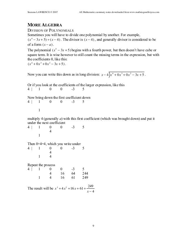 Math synthesis