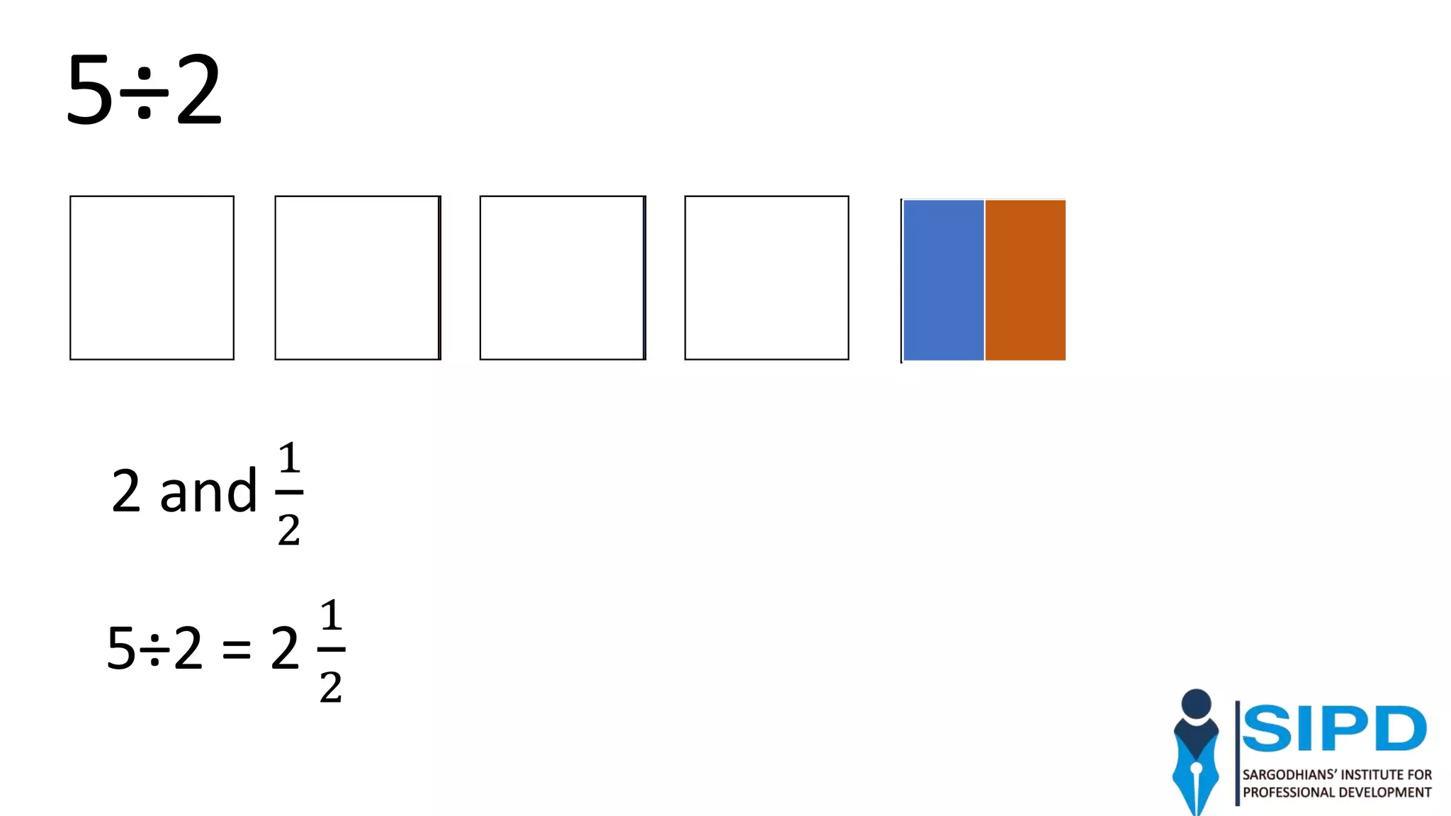 5÷2
2 and
1
2
5÷2 = 2
1
2
 