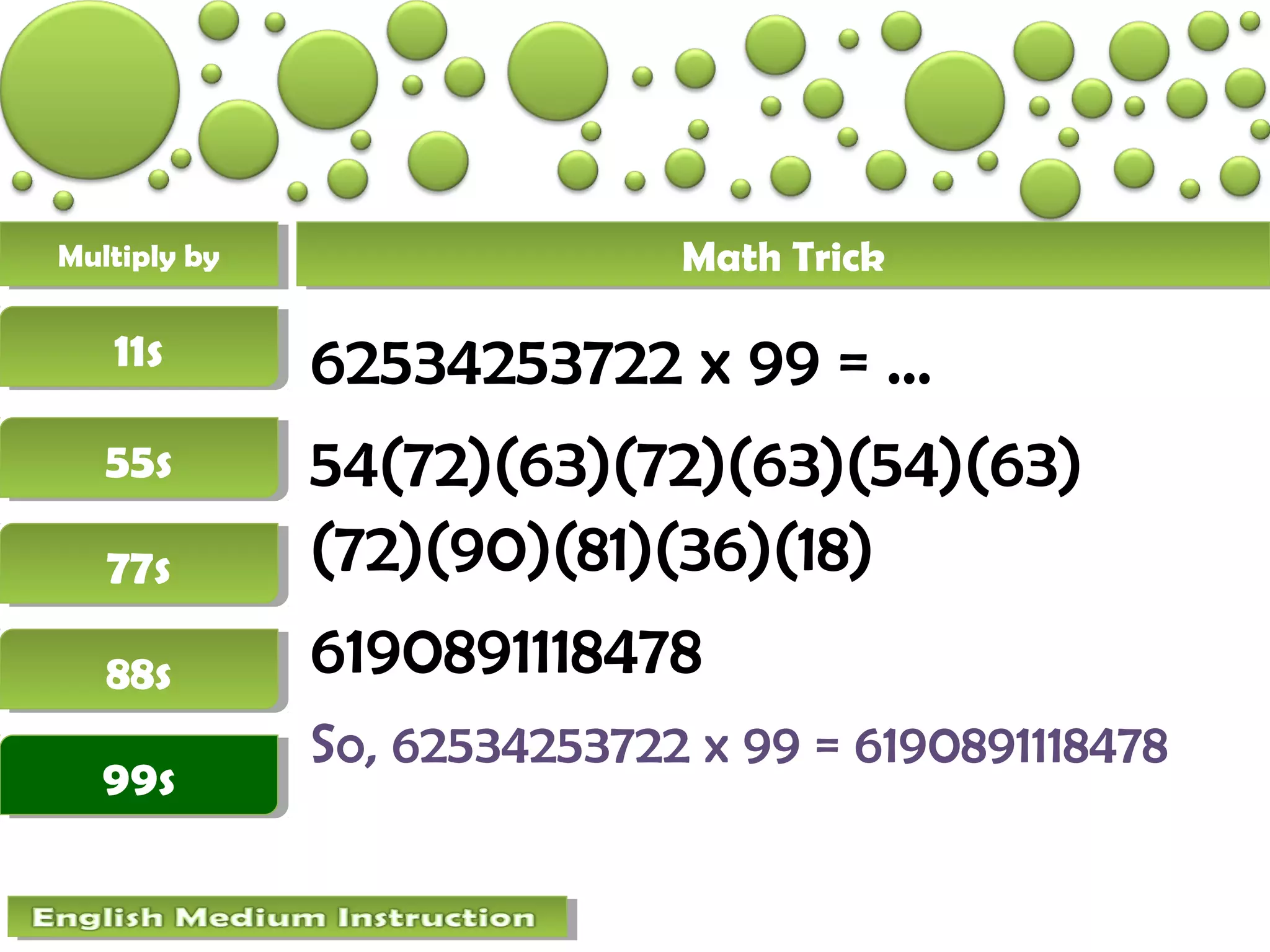 Math Trick Ppt Free Download