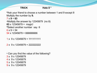 mathematics tricks for grade7class_trick.ppt