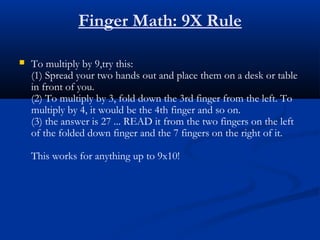 99x3 Long Hand Math Math tricks | PPT
