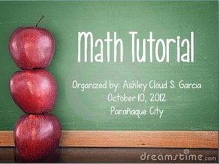 Math tutorial (tag mini project)
