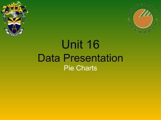 Unit 16
Data Presentation
Pie Charts
 